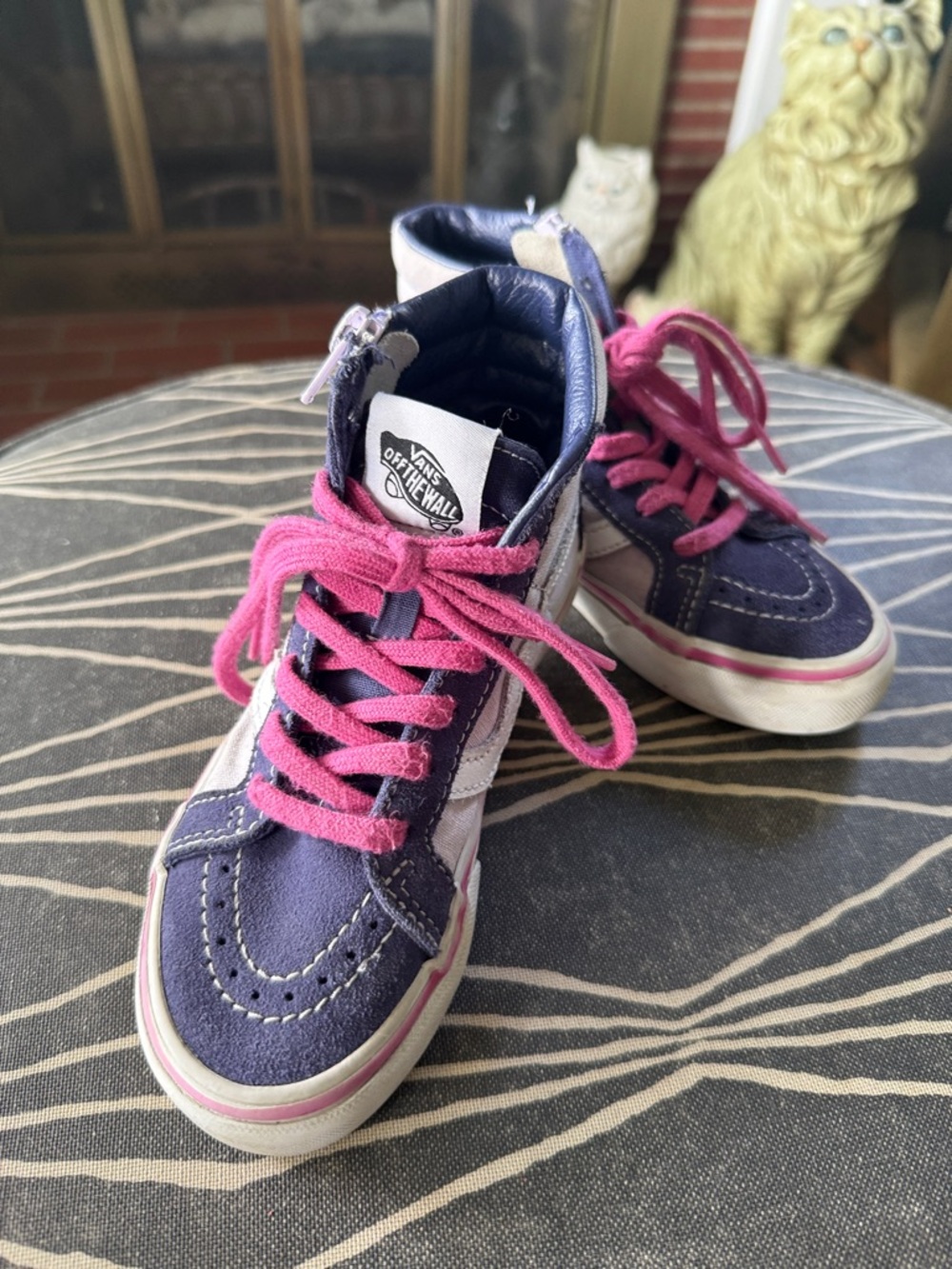 Vans Kids High-Top Sneakers in Purple and Pink size 12.5